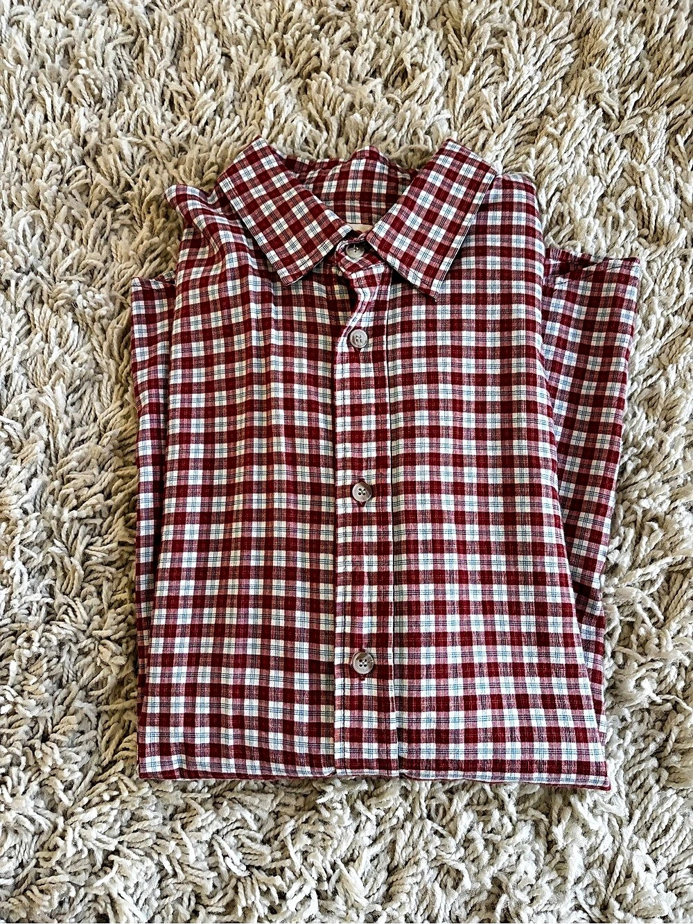 Marine Layer Plaid Button Down in Red & White Size Medium worn once